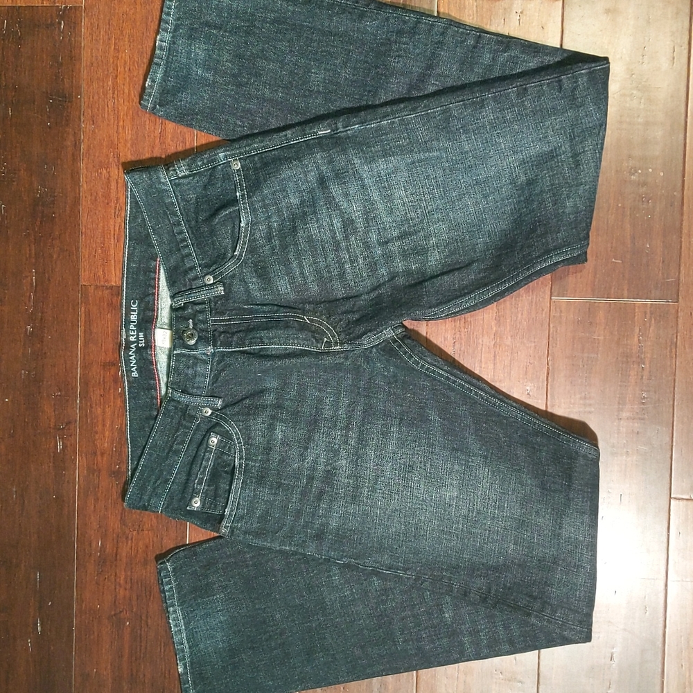 Banana Republic slim fit 30×32 dark denim jeans...
